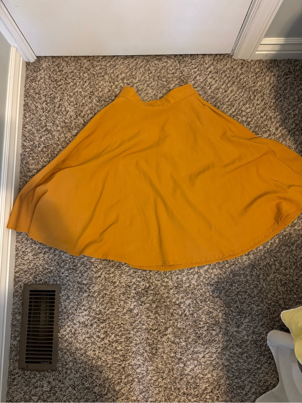 Mustard Circle Skirt — Flared Women's Skater Skirt
